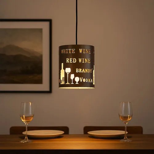 Retro Pendelleuchte für Wohnzimmer und Küche - Vintage Hängelampe mit Metall-Lampenschirm (23,5 x 25 cm) für stilvolle Akzente in jedem Raum. Ideal für Esszimmer, Büro und mehr. Fassung E27, ohne Leuchtmittel.