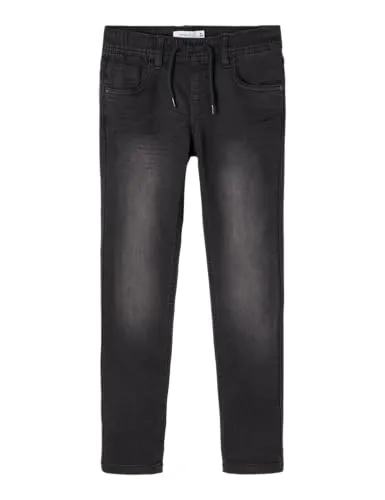 Name It Regular-fit-Jeans Robin schwarz 122 - Kinderhosen aus 70% Baumwolle für hohen Tragekomfort, unifarbenes Design in black denim, ideal für den Alltag und vielseitig kombinierbar.
