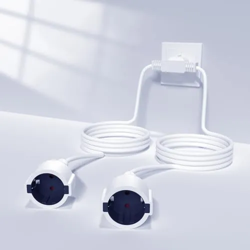 BrightArk Verlängerungskabel Doppelstecker 2M+2M