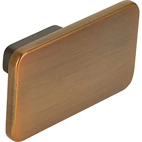 SIRO Möbelknopf Dissen, Schlicht, Modern, Druckguss messing schwarz gebürstet, 58 mm x 22 mm x 33 mm, 2411-58ZN79