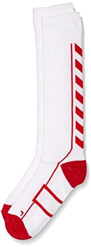 hummel Herren Socken Tech Indoor High, White/True Red, 14 (46-48), 21-075-9402