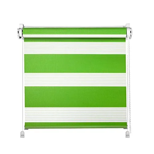 Clever-Kauf-24 Klemmfix Click 3 in 1 Doppelrollo grün | Duorollo auch für Wand- und Deckenmontage | fertig vormontiert für einfache Montage (85x150cm (Stoffbreite 81))