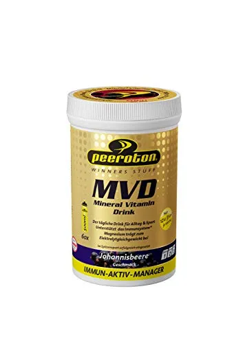 Peeroton MVD Mineral Vitamin Drink - Johannisbeere - Multivitaminpräparate & Mineralien - Elektrolyt Pulver mit 5 essenziellen Elektrolyten, Zink, Magnesium und Vitamin C zur Stärkung des Immunsystems und schnellerer Hydration.