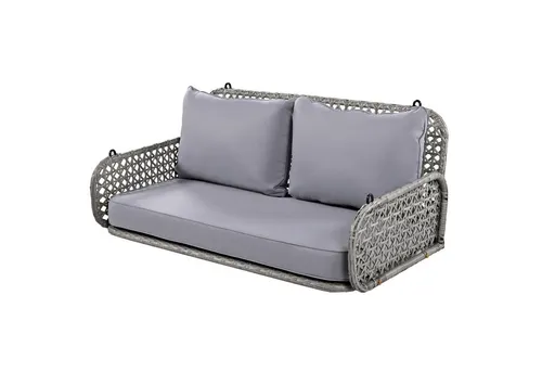MODFU Hängesessel Hollywoodschaukel mit Kissen und 2 Ketten - Erleben Sie entspannte Momente im Freien mit diesem stilvollen Hängesessel aus Polyrattan. Ideal für Garten, Terrasse oder Veranda. Belastbar bis 320 kg und mit bequemen Kissen ausgestattet.