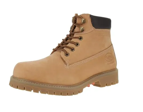 Dockers by Gerli Herren Leder Wander-Stiefel Golden Tan - Wanderschuhe aus hochwertigem Leder mit gepolsterter Innensohle für optimalen Komfort. Perfekt für stilvolle Wintertage und lange Spaziergänge.