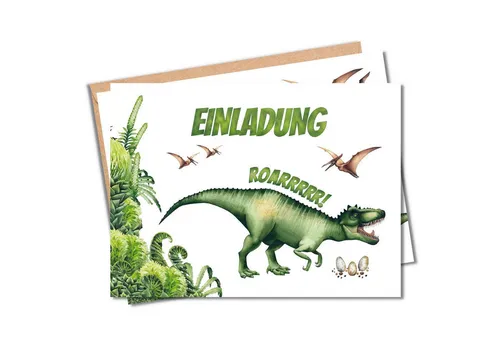 MeinBaby123® Einladungskarten Kindergeburtstag inkl. 10 Umschläge, Kindergeburtstag Jungs und Mädchen, Geburtstagseinladungen Kinder