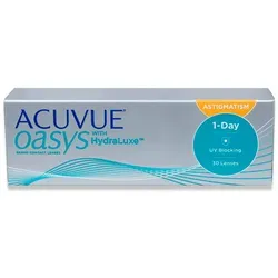 Johnson & Johnson Acuvue Oasys 1-Day for Astigmatism (30er Packung) Tageslinsen (-6 dpt, Zyl. -1.25, Achse 70 & BC 8.5) mit UV-Schutz