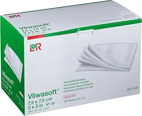 VLIWASOFT Vlieskompressen steril 7,5x7,5 cm 4l. 150 St