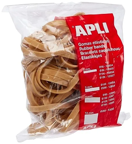 Apli – mit Gummiringen; Hergestellt – 100 x 5 – 100 gr - in schwarz von APLI