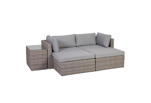 Loungeset Olea - Lounge-Set für Garten und Terrasse, modernes Design mit variablen Stellmöglichkeiten – ideal für stilvolle Entspannung.