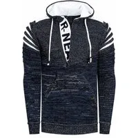 1/2 Zip Grobstrick Future Kapuzen-Pullover