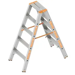 Layher Topic 1043 Stufenstehleiter 2x5 Stufen von Layher