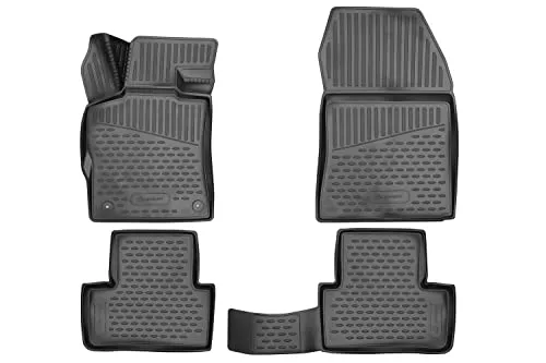 LEMENT Auto-Fußmatten für PEUGEOT 308 2022- , 4-tlg. Passgenauigkeit - Hochwertige Gummifussmatten für PEUGEOT 308 2022- mit perfekter Passform. Bieten ALLWETTERSCHUTZ und sind leicht zu reinigen – für saubere Fußräume bei jedem Wetter!