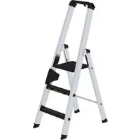 PROREGAL Stufen-Stehleiter 250 kg, einseitig begehbar mit Clip-Step R13 - Robuste Aluminium-Stufen-Stehleiter für maximale Sicherheit bei der Arbeit. Mit rutschhemmenden Stufen und praktischen Ablagemöglichkeiten ist sie ideal für den professionellen Einsatz geeignet.