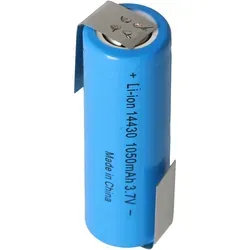 AccuCell Li-ion Akku 14430 mit Lötfahnen Z-Form 1050mAh 3,6V - 3,7V Lithium-Ionen-Zelle ohne Schutzelektronik