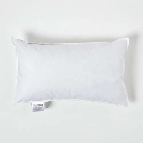 Homescapes Kissenfüllung, 30 x 50 cm, kleines Füllkissen mit 100% Entenfeder-Füllung, Federkissen, ideal als Schlafkissen oder als Füllung für Sofakissen/Zierkissen