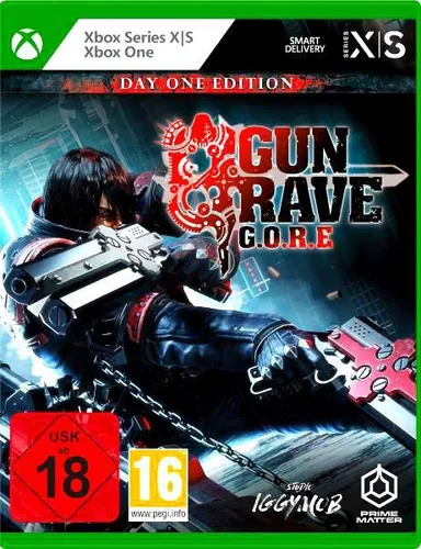 Gungrave G.O.R.E - Day One Edition Xbox - Spiele für Xbox Series X & S, exklusive Day One Edition mit Death Ronin Grave und O.D. ernst für ein intensives Gaming-Erlebnis.