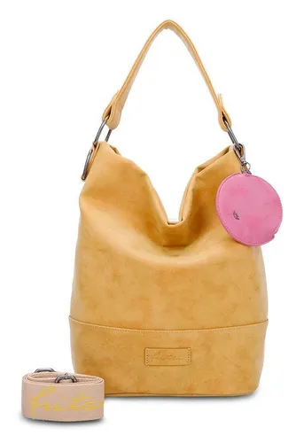 Fritzi aus Preußen Schultertasche Fritzi51N Olga Vintage Set - Schultertasche im Vintage-Stil, 2-tlg. Set in Honey Mustard mit abnehmbarem, verstellbarem Schulterriemen – ideal für stilvolle Auftritte.