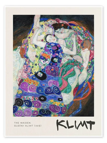 Posterlounge Wandbild The Maiden, Gustav Klimt, erhältlich als Poster, Leinwandbild, Wandsticker oder Acrylglasbild