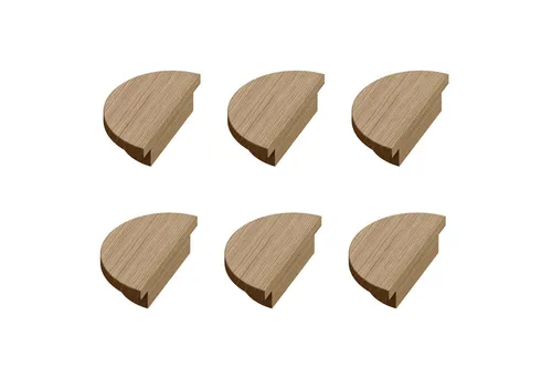 Sossai Holz Möbelgriffe aus Eiche | GAH02 | 6 Stück von Sossai