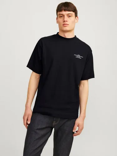 Jack & Jones Rundhalsshirt JPRBLACHAD BRANDING SS CREW NECK TEE SN schwarz M (50)