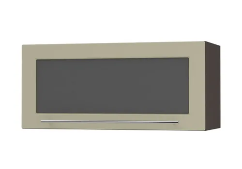 Feldmann-Wohnen Klapphängeschrank, Creme-Dunkelgrau, 80x36x32.5 cm