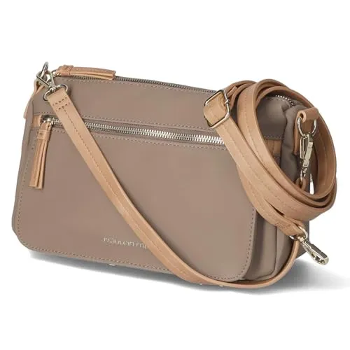 Fräulein Frida FF2016,900 Handtasche Textil & Synthetik Damen in beige
