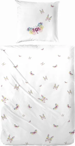 Primera Bettwäsche Butterfly, Renforcé, 2 teilig - Bettwäsche-Sets aus 100% natürlicher Baumwolle, federleicht und ideal für den Sommer, mit hervorragendem Feuchtigkeitsmanagement für traumhaften Schlaf.