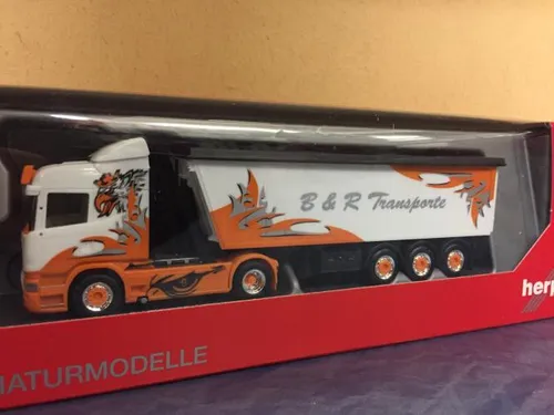 Herpa LKW Scania R Highl/Aerop Kempf-SZ B&R Transporte Arrow Hunter 306287