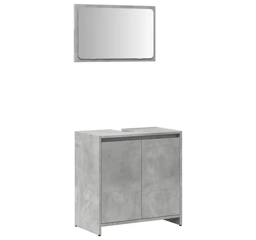 2-tlg. Badmöbel-Set Betongrau Holzwerkstoff von vidaXL