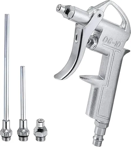 BenBow DG10 Druckluftpistole Luftpistole mit 3 Düsen & Schnellkupplung – Robuste Hochdruck Ausblaspistole für Effiziente Reinigung, Druckluft Zubehör für Industrielle Anwendungen