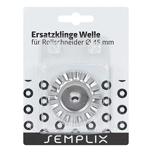 SEMPLIX Ersatzklinge Rollschneider Wellen 45mm: Zum Nähen, Handarbeiten, Basteln | für Stoffe, Filz, Leder, Papier, Foto