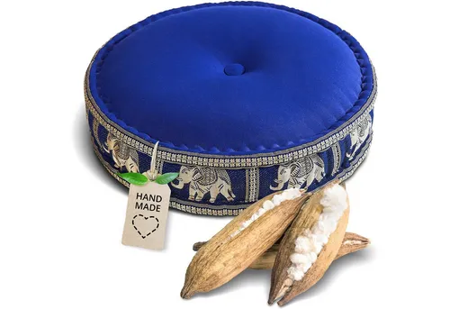 livasia Meditationskissen Zafukissen groß (Deluxe) in blau von livasia