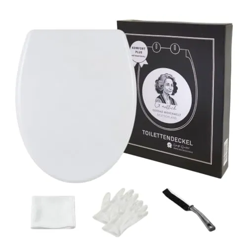 G.mütlich Toilettendeckel mit Absenkautomatik oval, antibakterieller WC-Sitz aus Duroplast