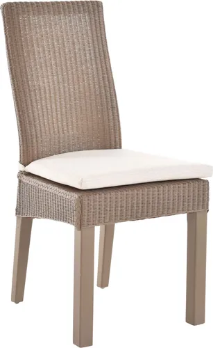 Esszimmerstuhl Loom-Stuhl mit Kissen (Mokka) in braun von Krines Home