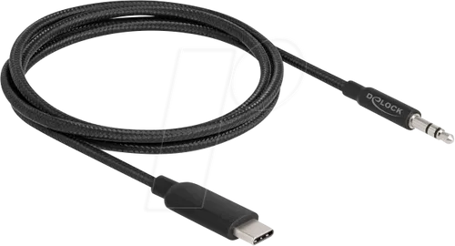 DELOCK 85208 - Adapterkabel USB C auf Klinke, Stereo Kabel, 1 m