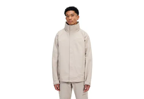 Berghaus RG Alpha 2.0 Jacke Herren - Wasserdicht & Atmungsaktiv, TD3 TAUPE, XL (55) - Die RG Alpha 2.0 Jacke von Berghaus bietet optimalen Schutz bei Regen. Mit verstellbarer Kapuze und zwei praktischen Taschen ist sie ideal für Outdoor-Aktivitäten und den täglichen Gebrauch.