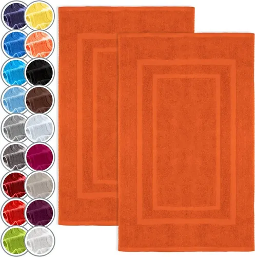 NatureMark Badematte 2er-Set Terrakotta 50x80cm in orange von NatureMark