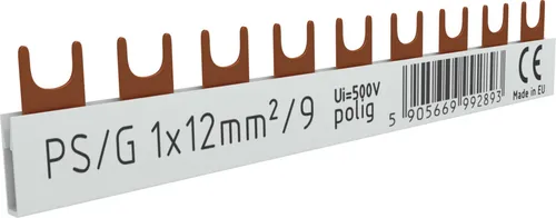 1P Phasenschiene Gabel 9-polig 12mm2 PS/G Schiene Sammelschiene 80A DV 2893