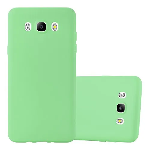 Cadorabo Hülle kompatibel mit Samsung Galaxy J7 2016 Schutzhülle TPU Silikon Case Candy Design Slim Kratzfest Weiche Gummi mit Rundumschutz Case Hülle für Galaxy J7 2016 in Grün