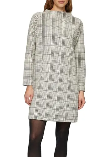 s.Oliver Gemustertes Sweat-Kleid mit Turtleneck XL (42) - Kleider: Bequemes Minikleid aus weichem Sweatmaterial mit Stehkragen, ideal für entspannte Tage und lässige Outfits.