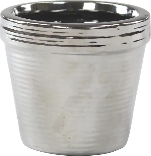 Pflanz-Gefäß Topf silber klein - 7 x 6,5 cm 1 Stück