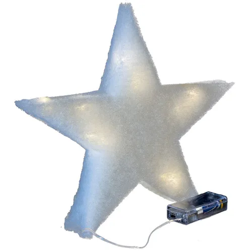 Riffelmacher LED Stern mit Minilichterkette 30 cm 68304 | Weiß