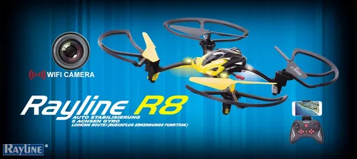Rayline R8wifi 2.4 GHz 4-Kanal Drohne, RC Quadrocopter 