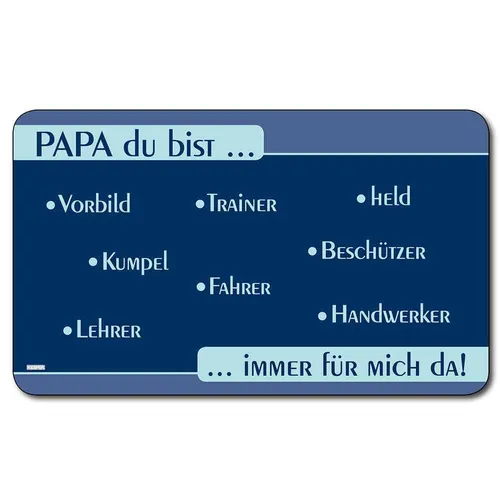 Kesper 323-19 Schneidbrett PAPA DU BIST 23,5x14cm, Melamin, blau