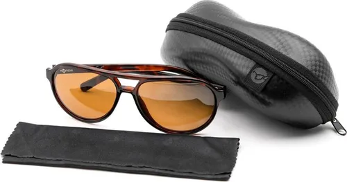 Korda Sunglasses Aviator Tortoise Frame - Polarisationsbrille - Sonstiges Angelzubehör mit UV-400 Schutz für optimales Sehen beim Angeln, inklusive Schutzhülle und Reinigungstuch.