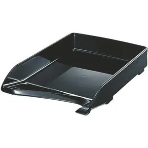 Leitz Briefablage 5220-00-95, Elegant, A4, schwarz, stapelbar, Kunststoff