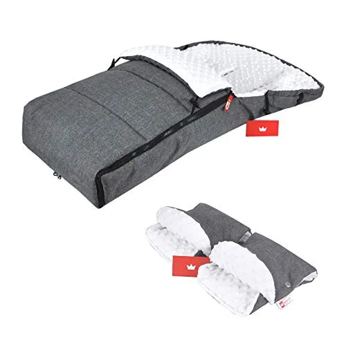 BABYLUX Fußsack 90cm MINKY für Kinderwagen & Buggy