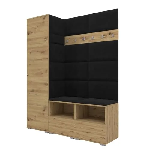 RAVIO Garderoben-Set NELA II in schwarz von RAVIO