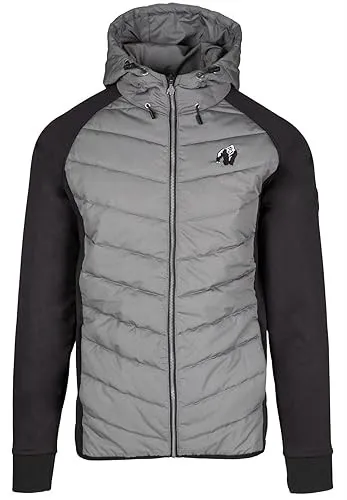 Gorilla Wear Herren Jacke Felton Outdoorjacke Windjacke, Grau/Schwarz, M